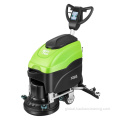 Cable powered hand floor scrubber